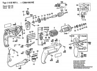 Bosch 0 603 167 542 CSB 480 RE Percussion Drill CSB480RE Spare Parts